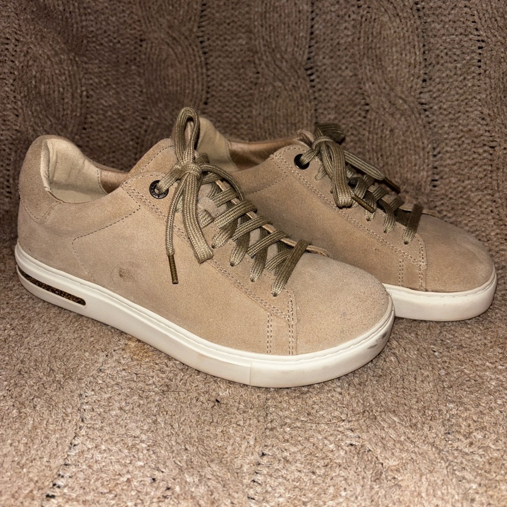 SALE! Birkenstock Bend Low Suede Sneakers Beige Taupe Cork insole EU 36 US 5.5